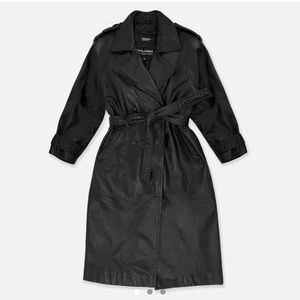Vintage Leather Trench Coat